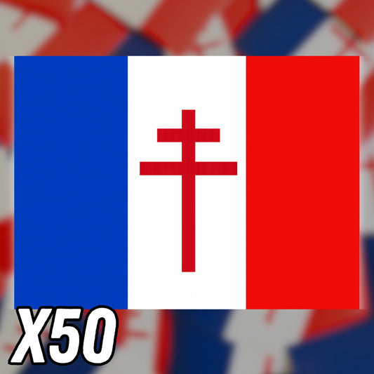 Drapeau français croix de Lorraine
