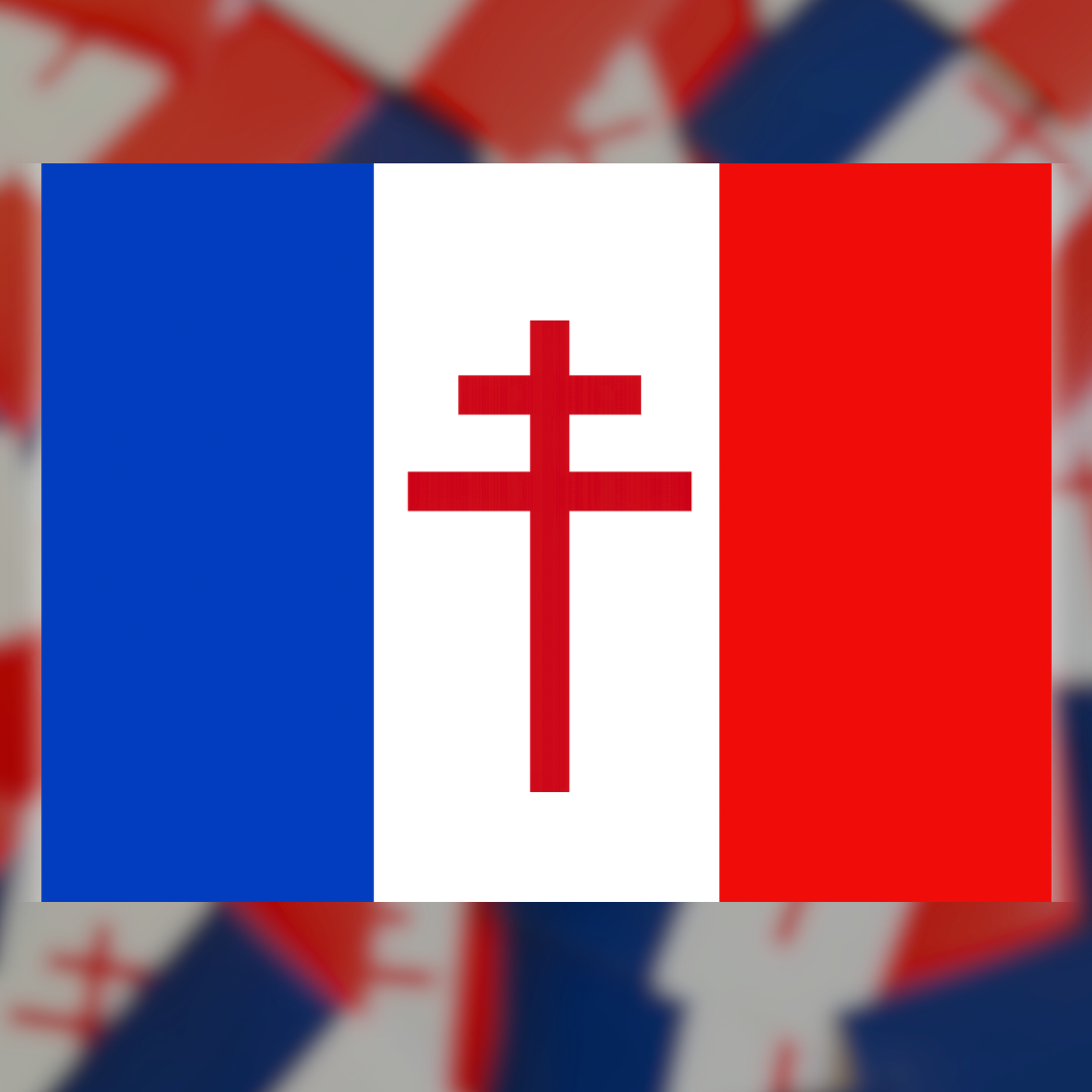 Drapeau français croix de Lorraine