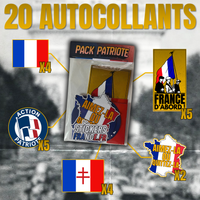 Pack 20 autocollants patriotes